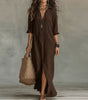 Robe Longue Style Chemise à Boutons pour Femmes - Emilia Lane