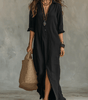 Robe Longue Style Chemise à Boutons pour Femmes - Emilia Lane