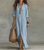 Robe Longue Style Chemise à Boutons pour Femmes - Emilia Lane