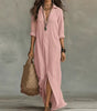 Robe Longue Style Chemise à Boutons pour Femmes - Emilia Lane