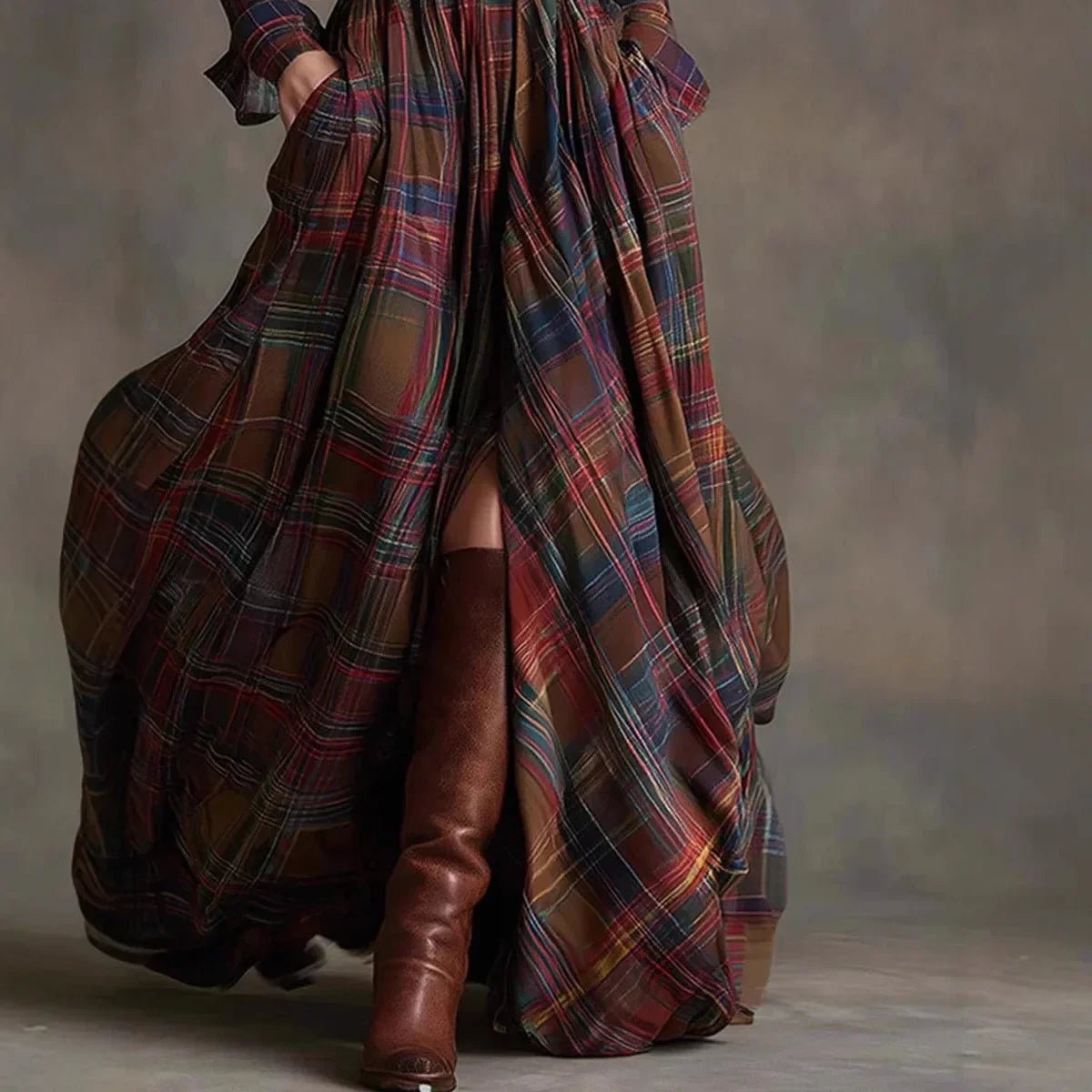 Robe Maxi à Carreaux pour Femmes - Emilia Lane
