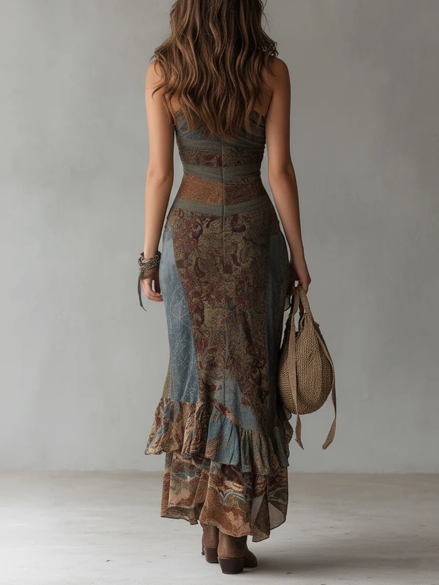 Robe Maxi Asymétrique à Imprimé pour Femmes - Emilia Lane