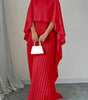 Robe Maxi avec Cape Plissée pour Femme - Emilia Lane