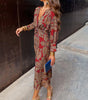 Robe Maxi Drapée à Nœud et Col V pour Femmes - Emilia Lane
