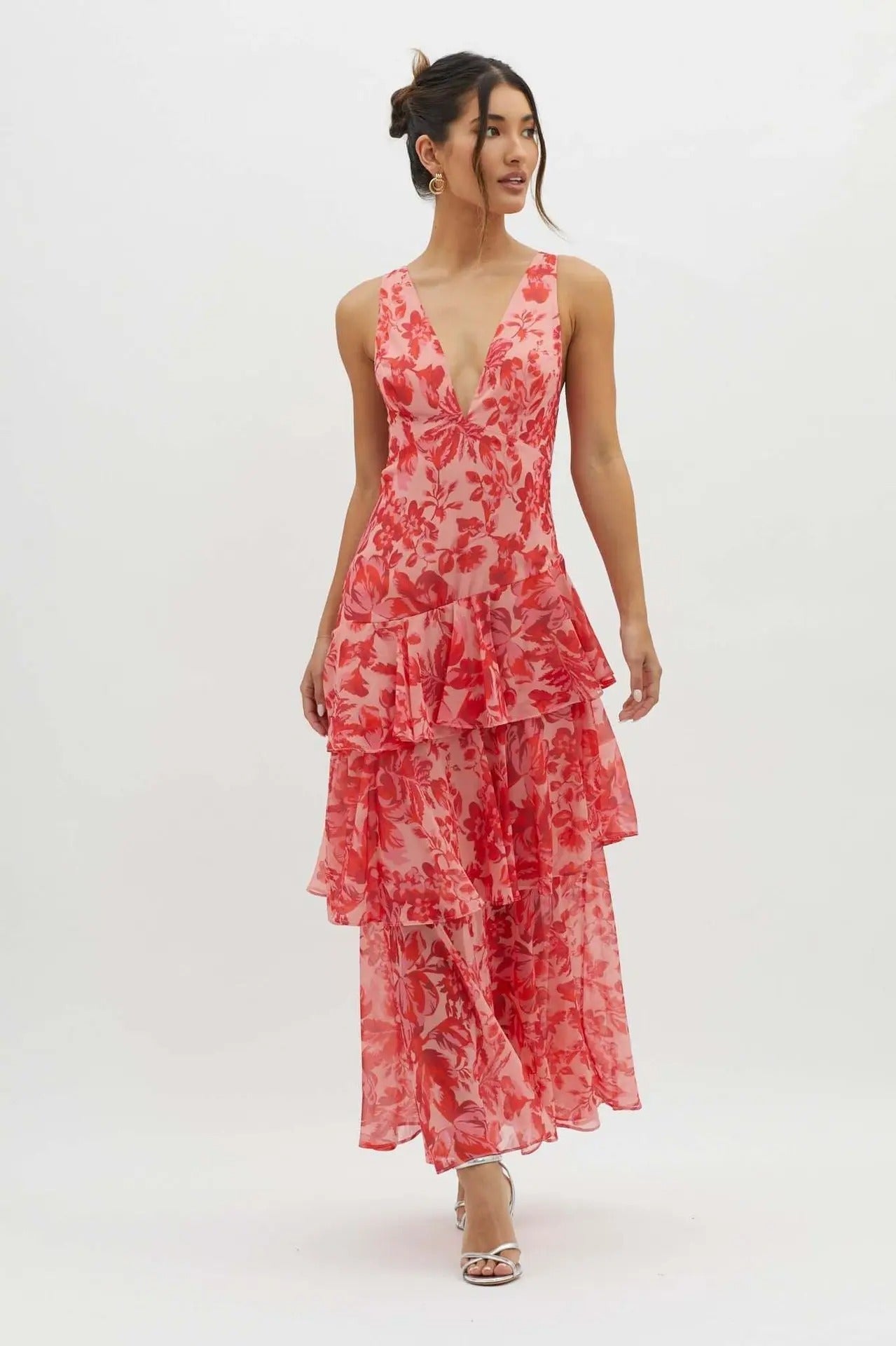 Robe Maxi en Chiffon à Volants pour Femmes - Emilia Lane