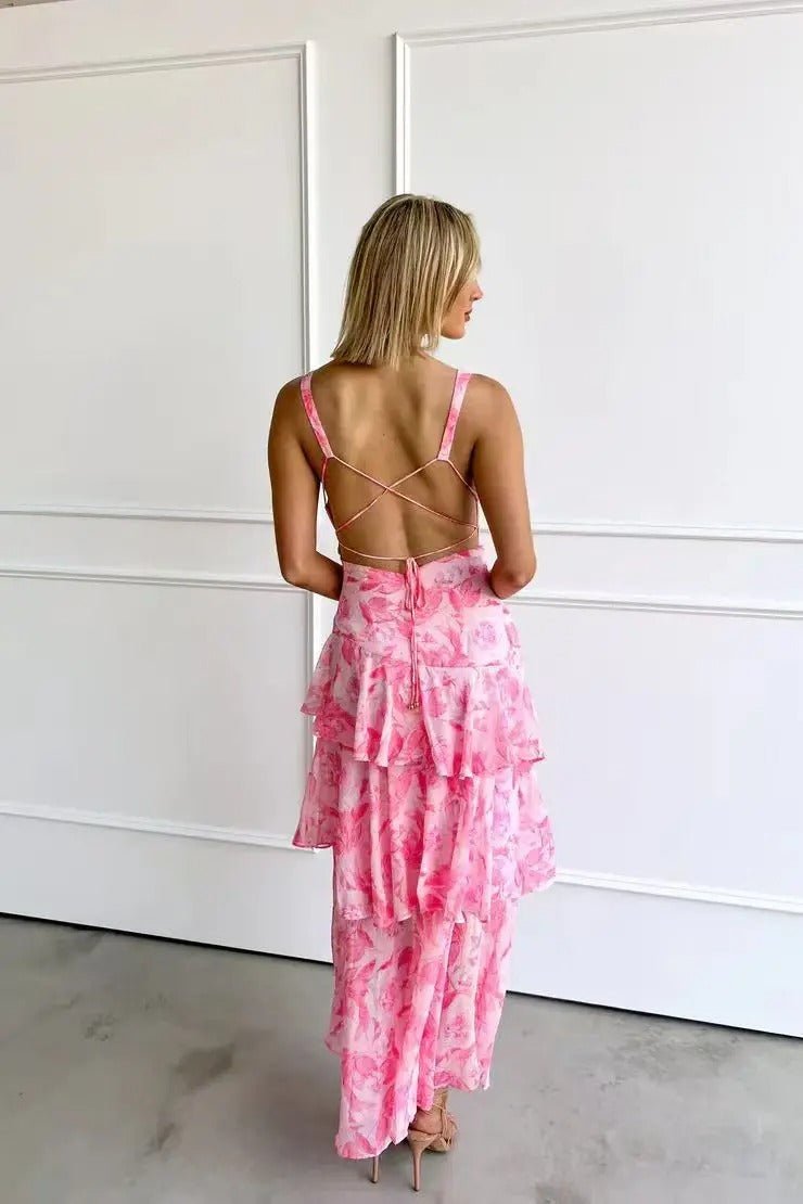 Robe Maxi en Chiffon à Volants pour Femmes - Emilia Lane