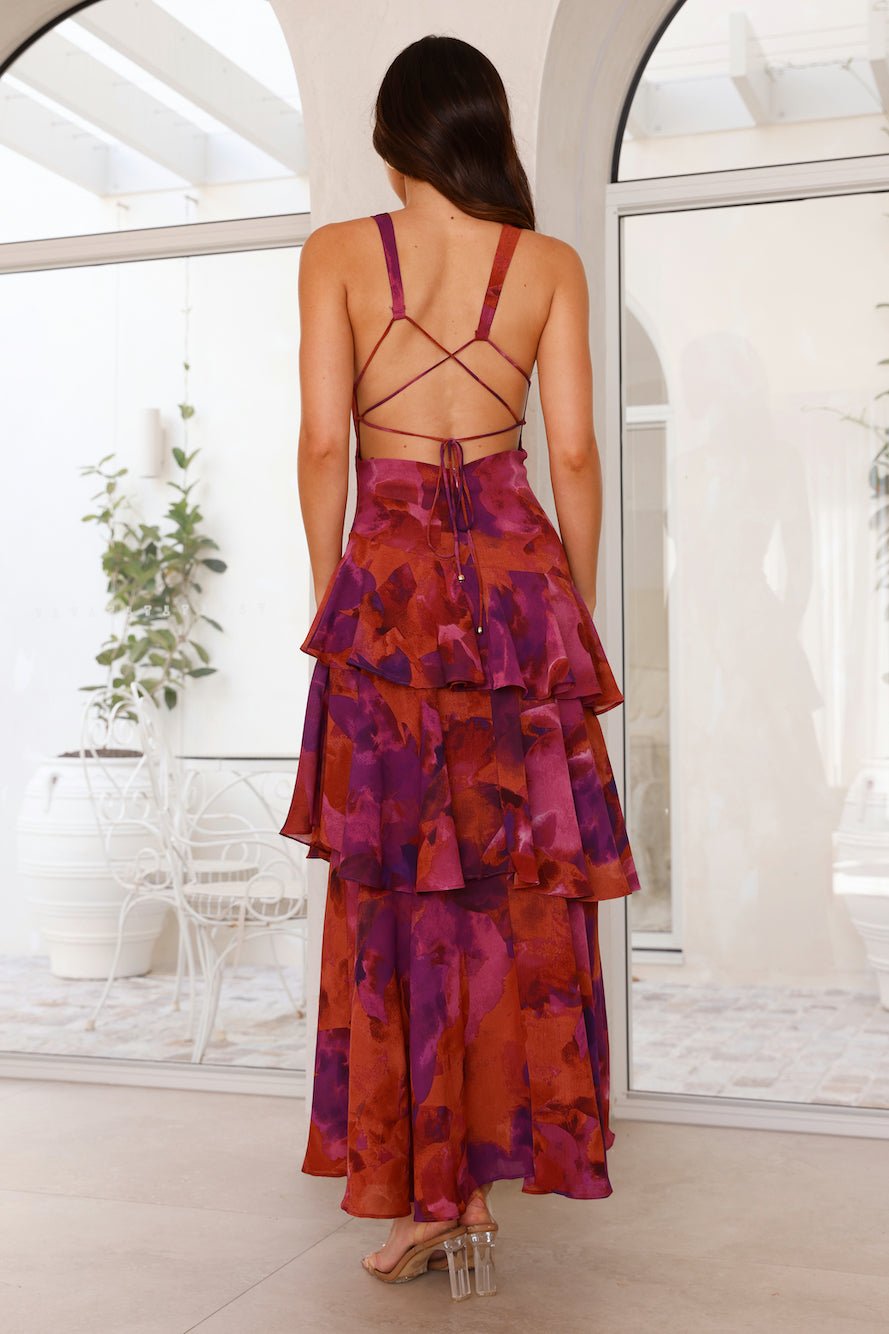 Robe Maxi en Chiffon à Volants pour Femmes - Emilia Lane