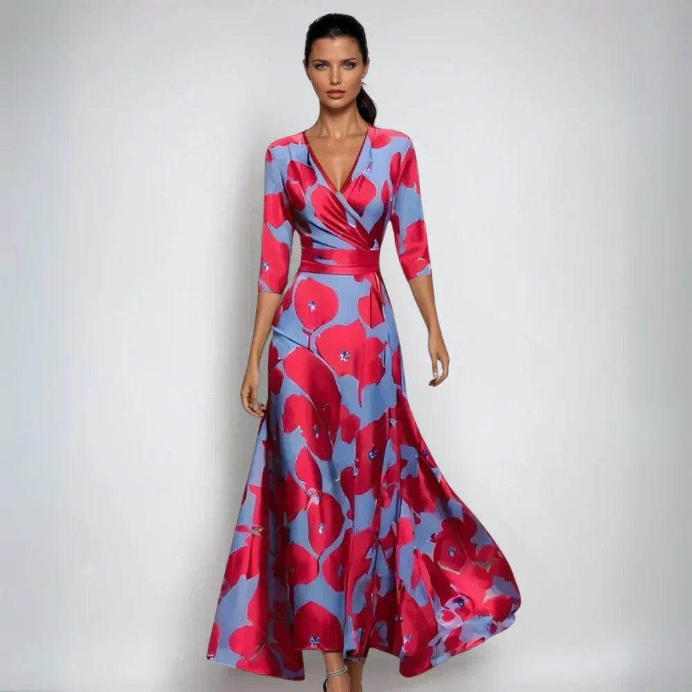 Robe Maxi Imprimée à Enveloppement pour Femmes - Emilia Lane