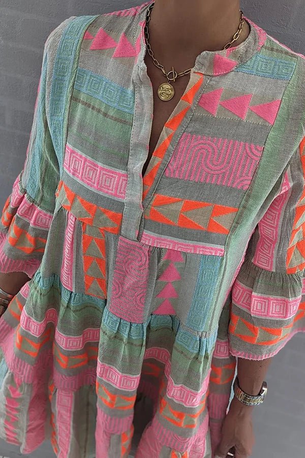 Robe mi - longue à imprimé pour femmes - Emilia Lane