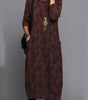 Robe mi - longue à manches longues pour femmes - Emilia Lane
