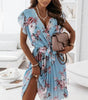 Robe Mi - Longue en Chiffon Imprimée pour Femmes - Emilia Lane
