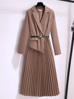 Robe Midi A - Line Plissée pour Femmes - Emilia Lane