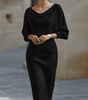 Robe midi à manches chauve - souris pour femmes - Emilia Lane