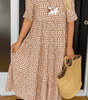 Robe midi à manches courtes pour femmes - Emilia Lane