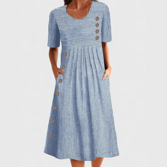 Robe Midi à Rayures pour Femmes - Emilia Lane