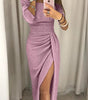 Robe Midi Brillante Épaules Dénudées pour Femme | Idéale pour les Sorties - Emilia Lane