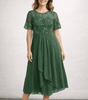 Robe Midi Dentelle et Chiffon pour Femmes - Emilia Lane