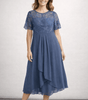 Robe Midi Dentelle et Chiffon pour Femmes - Emilia Lane