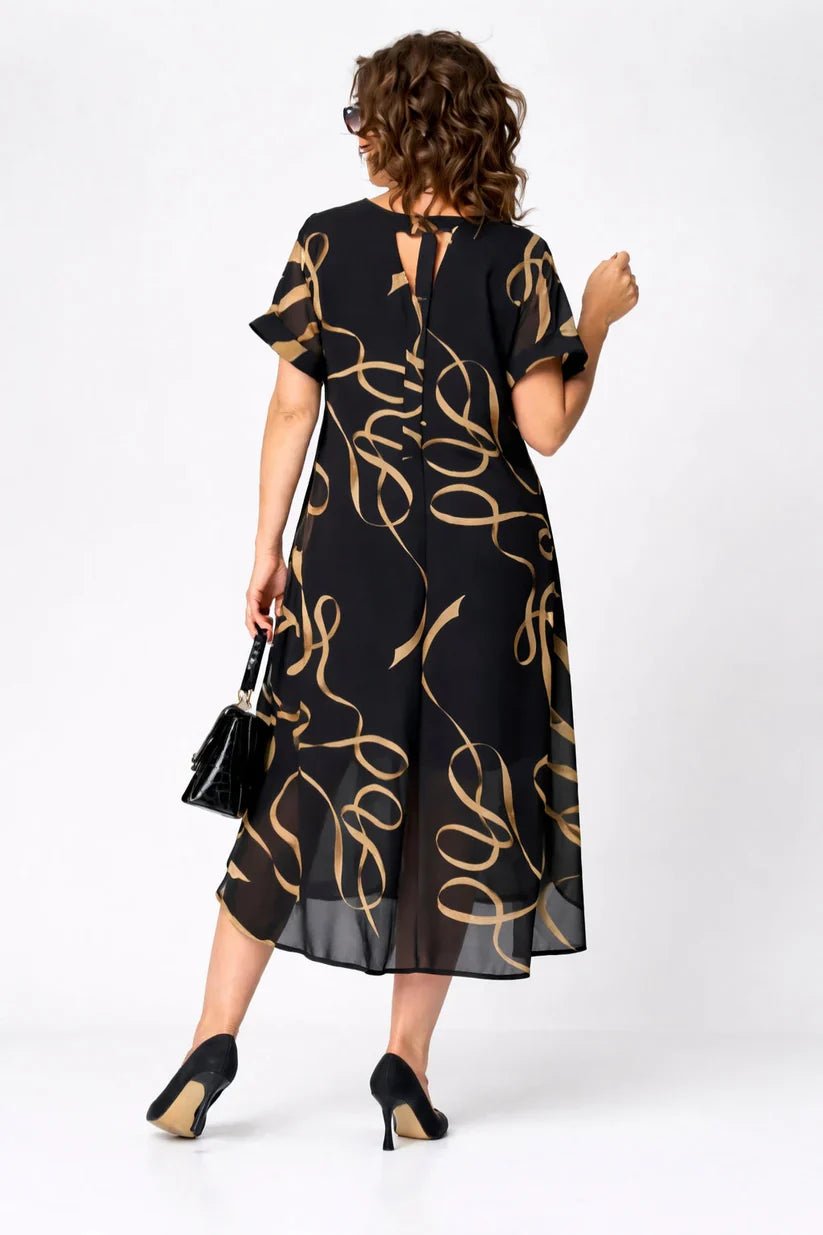 Robe Midi Élégante avec Imprimé pour Femmes - Emilia Lane
