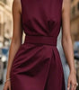 Robe Midi Élégante Sans Manches pour Femmes - Emilia Lane