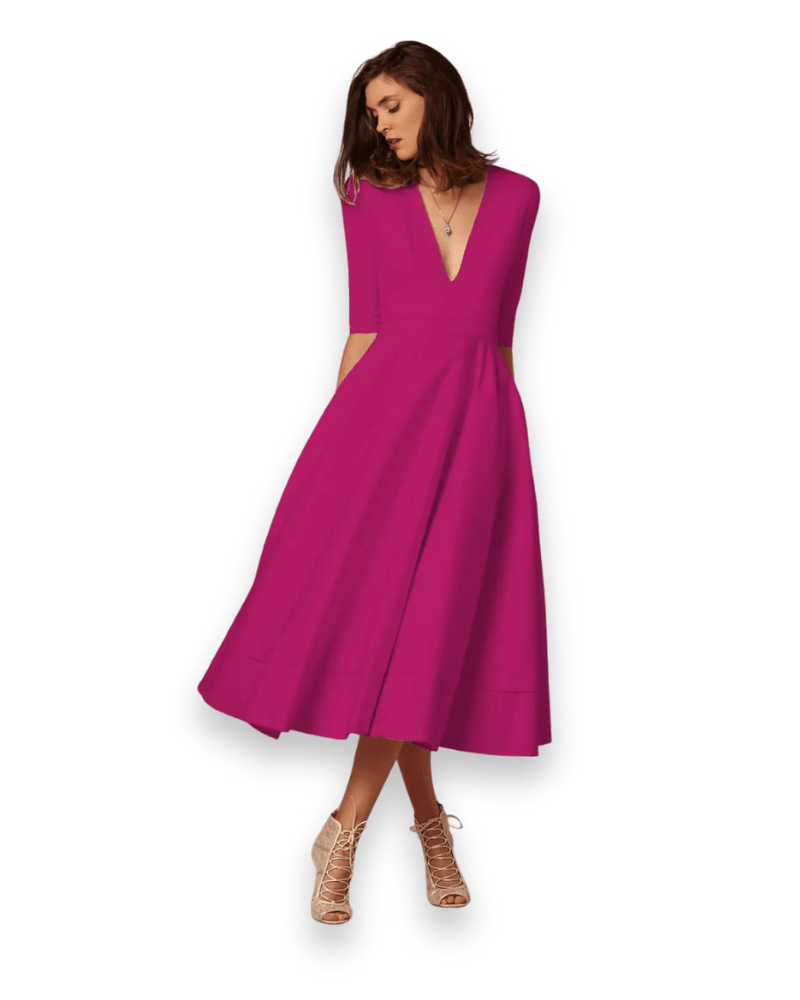 Robe Midi en Tissu Confortable pour Femmes - Emilia Lane