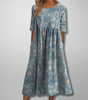 Robe Midi Imprimée à Col Rond pour Femmes - Emilia Lane