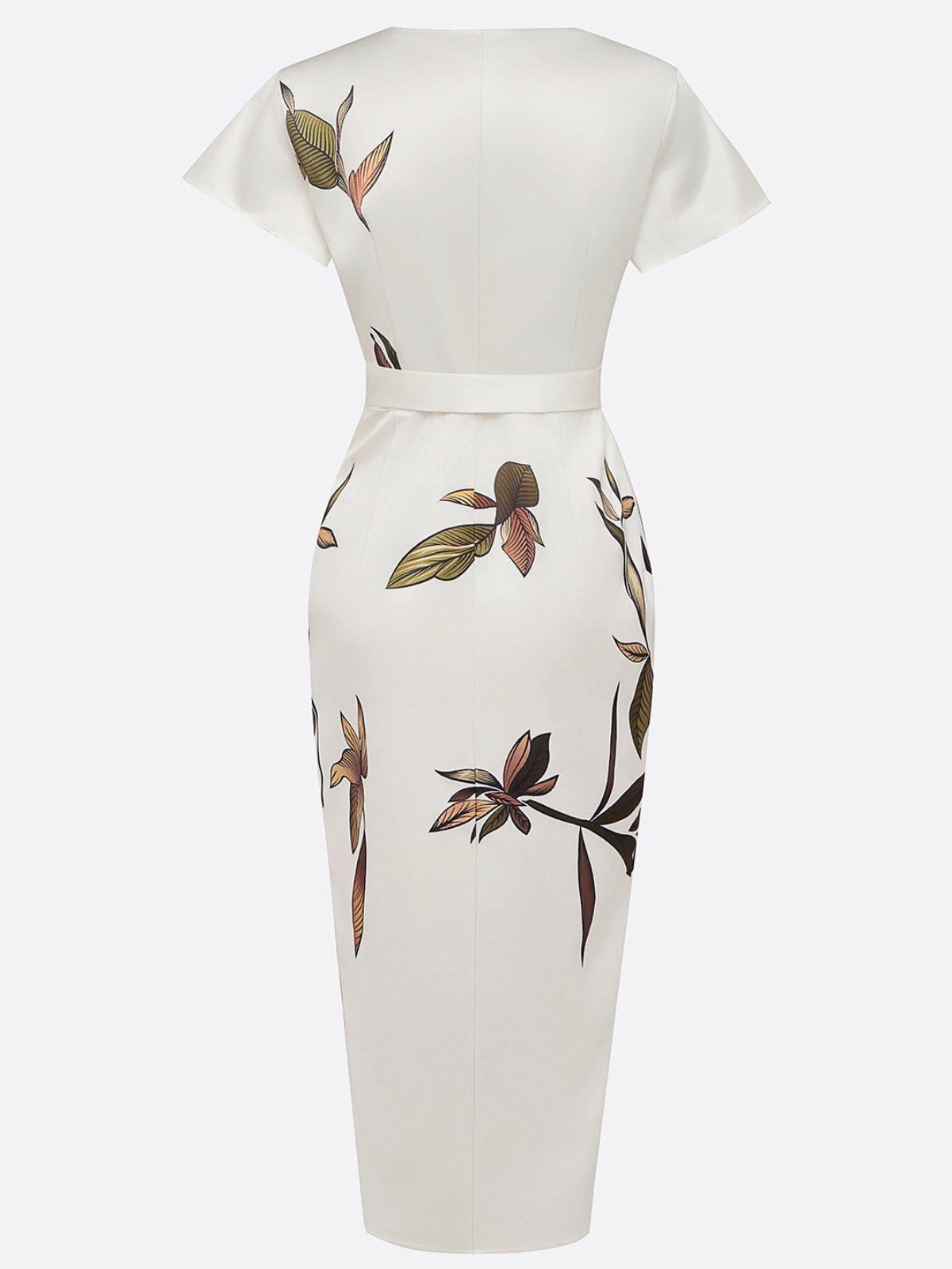 Robe Midi Imprimée Ceinturée pour Femmes - Emilia Lane