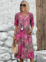 Robe midi imprimée pour femmes - Emilia Lane