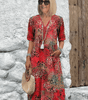 Robe midi imprimée pour femmes - Emilia Lane