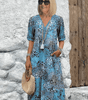 Robe midi imprimée pour femmes - Emilia Lane