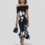 Robe midi imprimée pour femmes - Emilia Lane