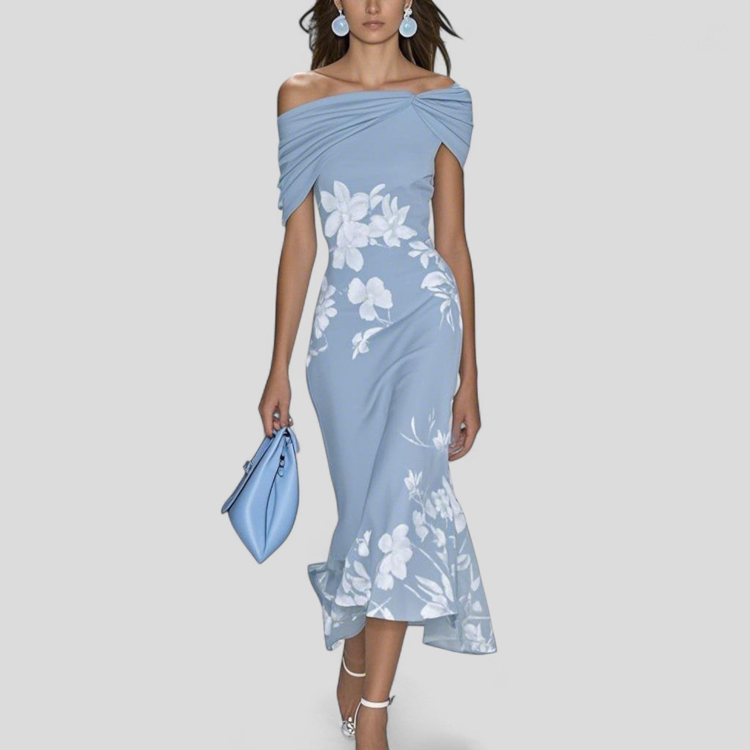 Robe midi imprimée pour femmes - Emilia Lane