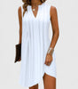 Robe midi sans manches à col en V pour femmes - Emilia Lane