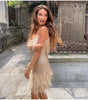 Robe Mini à Détails en Plumes pour Femmes - Emilia Lane