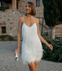 Robe Mini à Détails en Plumes pour Femmes - Emilia Lane