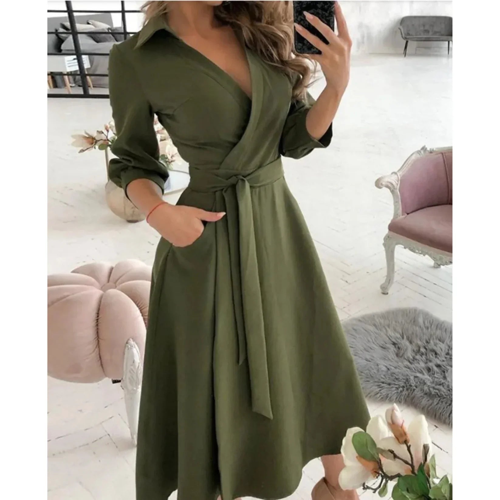 Robe Portefeuille Élégante pour Femmes - Emilia Lane