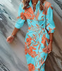 Robe Portefeuille Imprimée à Encolure en V pour Femme | Idéale pour les Sorties - Emilia Lane
