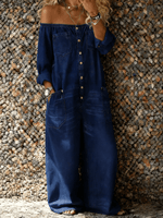 Salopette décontractée en denim pour femmes - Emilia Lane