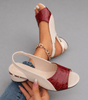 Sandales à Talons Moyen en Cuir pour Femmes | Idéales pour l'Été - Emilia Lane