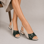 Sandales à Talons Moyen en Cuir pour Femmes | Idéales pour l'Été - Emilia Lane