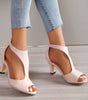 Sandales à Talons Simples en Suède pour Femmes - Emilia Lane
