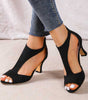 Sandales à Talons Simples en Suède pour Femmes - Emilia Lane