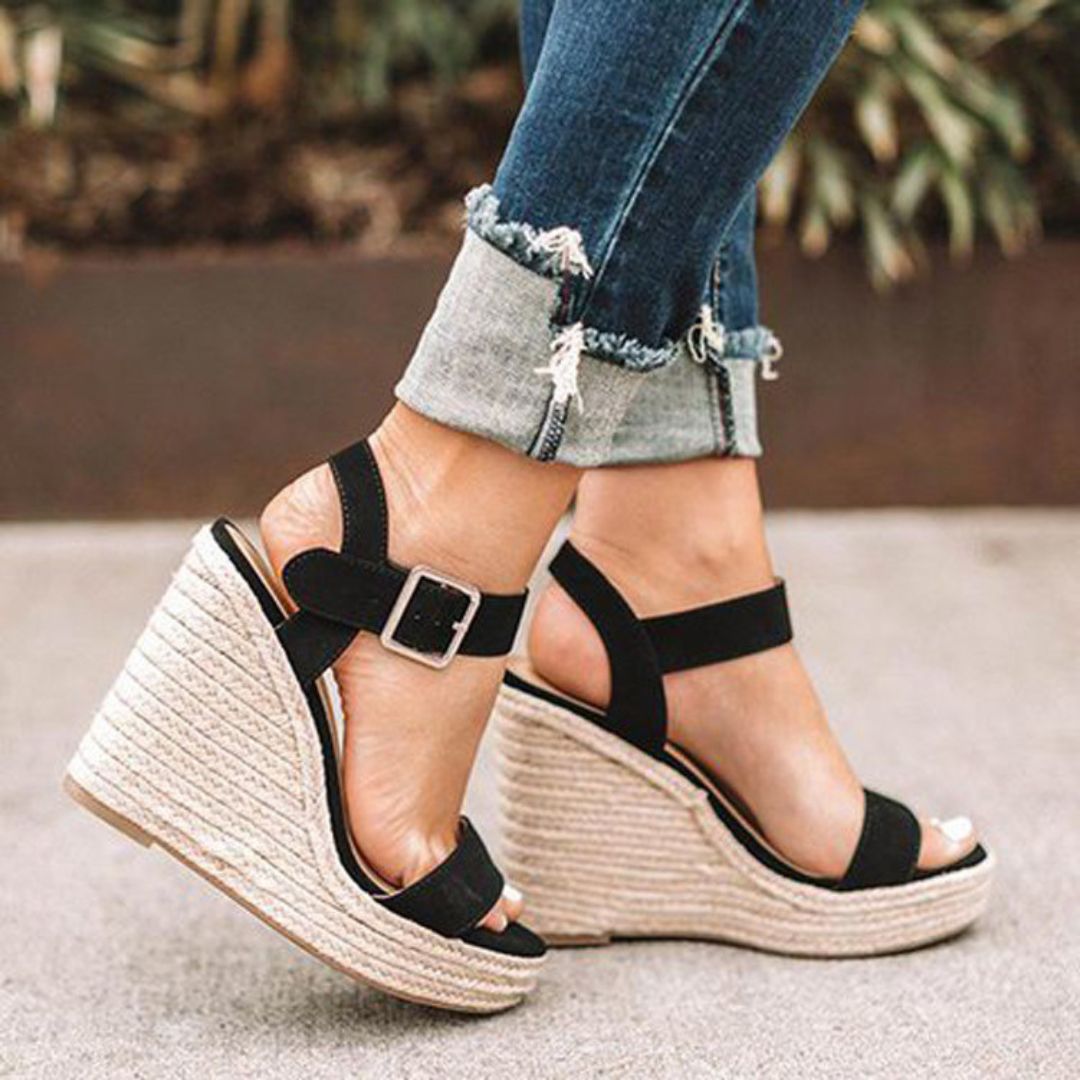 Sandales Compensées avec Bride Boucle pour Femmes - Emilia Lane