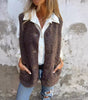 Gilet senza maniche in pile Sherpa da donna