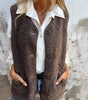 Gilet senza maniche in pile Sherpa da donna