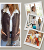 Gilet senza maniche in pile Sherpa da donna