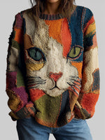 Top artistique multicolore pour femmes