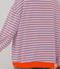 Sweat-shirt à Rayures Bord Contrasté pour Femme | Idéal pour le Quotidien - Emilia Lane