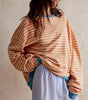 Sweat-shirt à Rayures Bord Contrasté pour Femme | Idéal pour le Quotidien - Emilia Lane