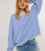 Sweat-shirt à Rayures Bord Contrasté pour Femme | Idéal pour le Quotidien - Emilia Lane